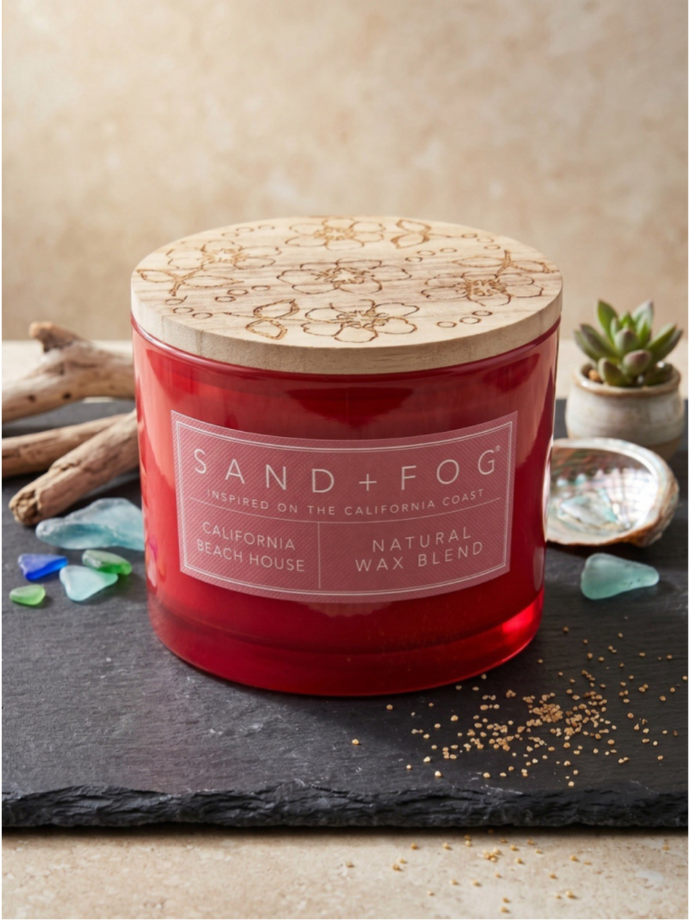 Sand + Fog California Beach House 2 Wick Candle - 12 oz Natural Wax Blend